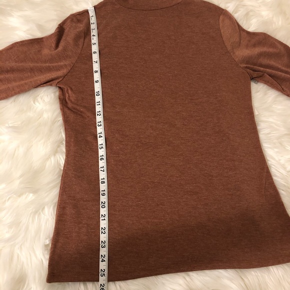 A New Day Mock Neck Long Sleeve Rust Color Large - Picture 8 of 12